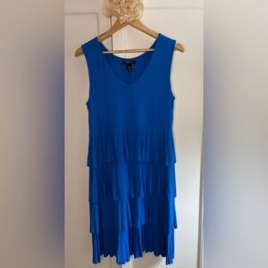 Style & Co. Vibrant Blue Layered Dress